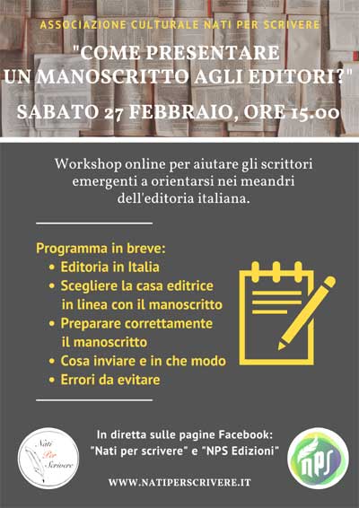 NPS - evento online Come presentare un manoscritto agli editori?