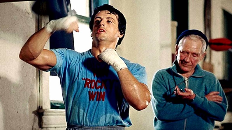 Rocky si allena con suo maestro